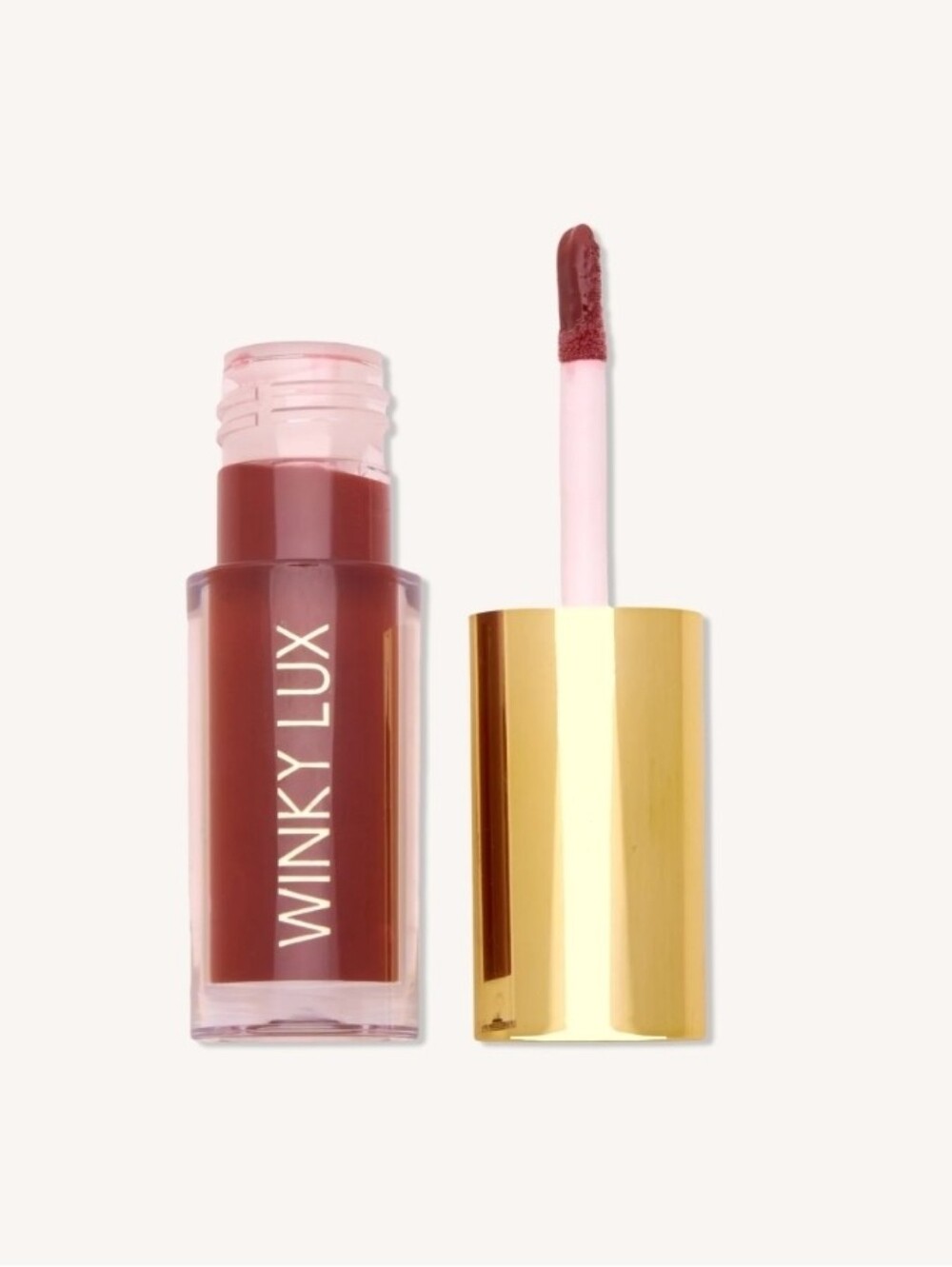 NIB! WINKY LUX,  Very There Lip Oil, Enchanted (warm mahogany brown)